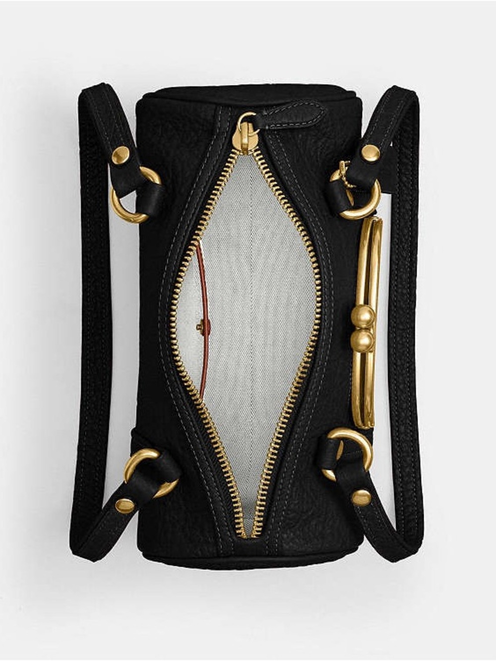 New Coach Kisslock Barrel Shoulder Bag 28 with Black and Gold - Picture 6 of 14